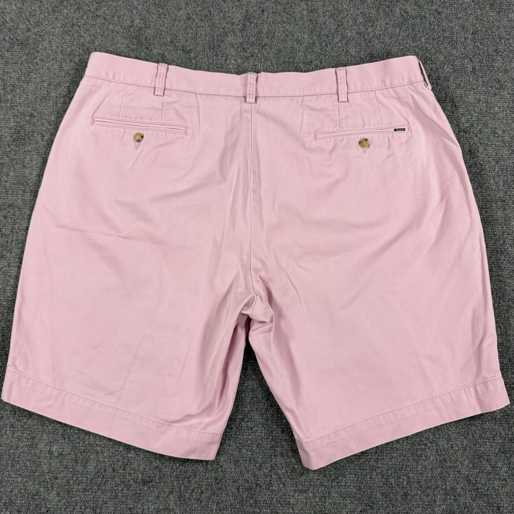 Polo Ralph Lauren Shorts Mens 40 Pink Classic 9" Preppy Chino - Picture 2 of 7
